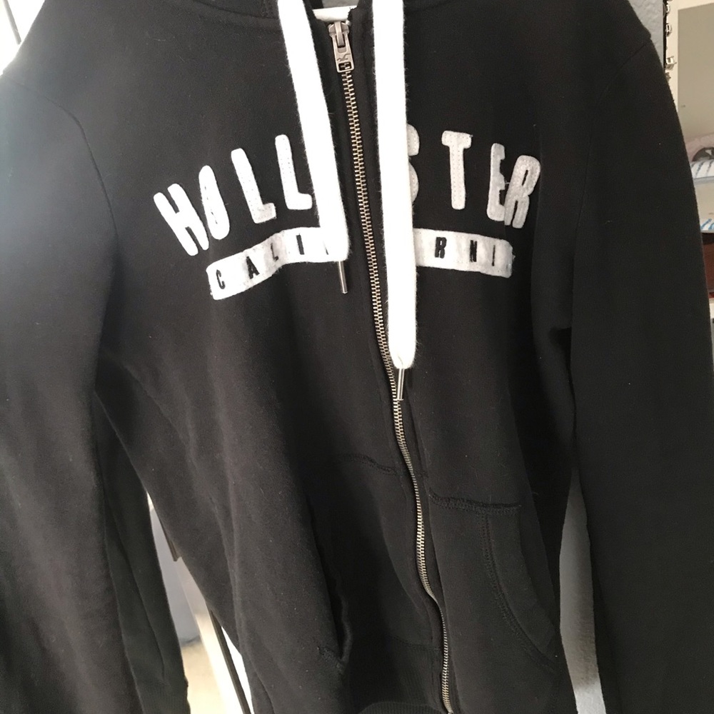 Hollister black zip up
